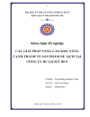 Các giải pháp nâng cao khả năng cạnh tranh về sản phẩm của công ty TNHH MTV Du lịch Eden