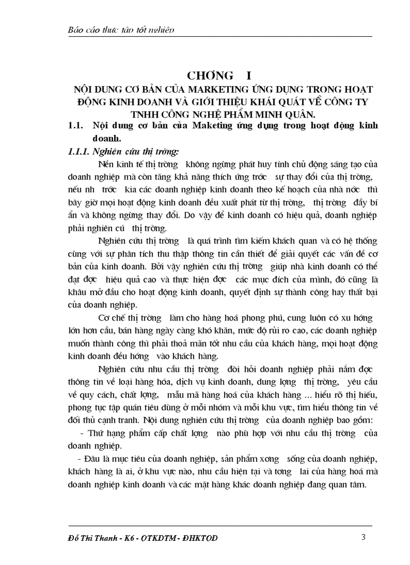 Các giải pháp Marketing thúc đẩy hoạt động kinh doanh của Công ty TNHH Minh Quân giai đoạn 2006 2010