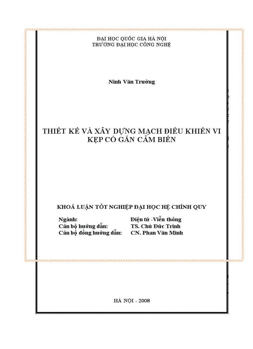 Thiết kế và xây dựng mạch điều khiển vi kẹp có gắn cảm biến