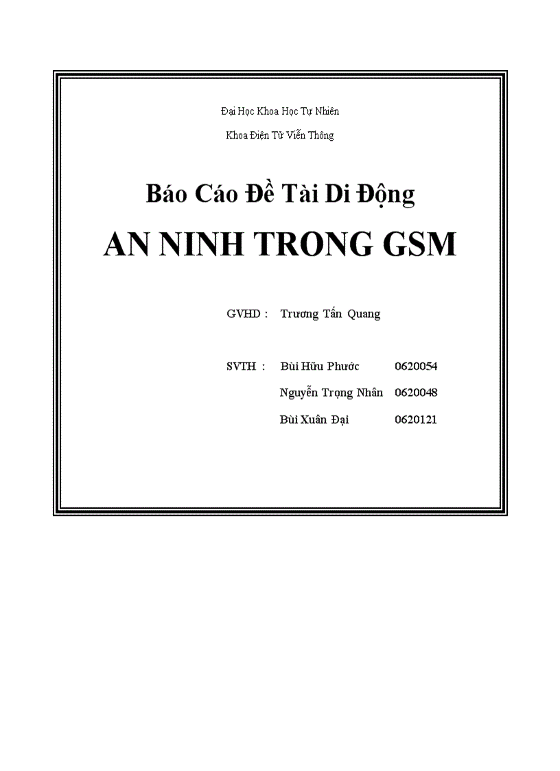 An ninh trong gsm