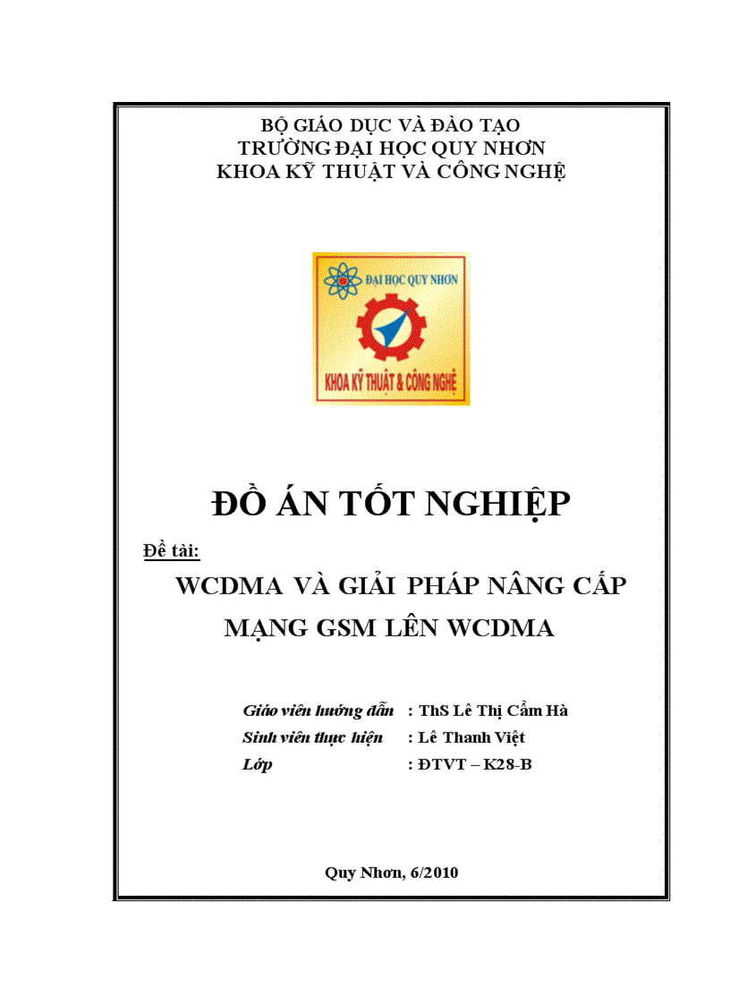 WCDMA và giải pháp nâng cấp mạng GSM lên WCDMA