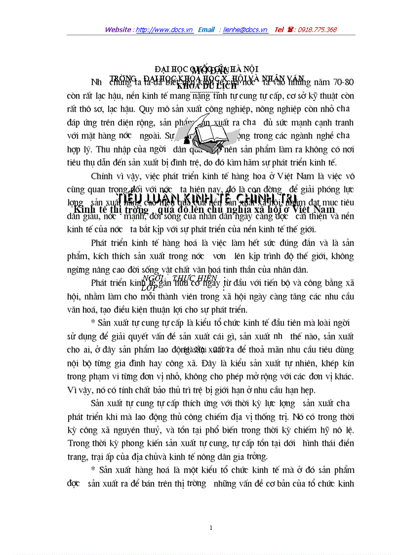 Kinh tế thị trường quá độ lên chủ nghĩa xã hội ở Việt Nam