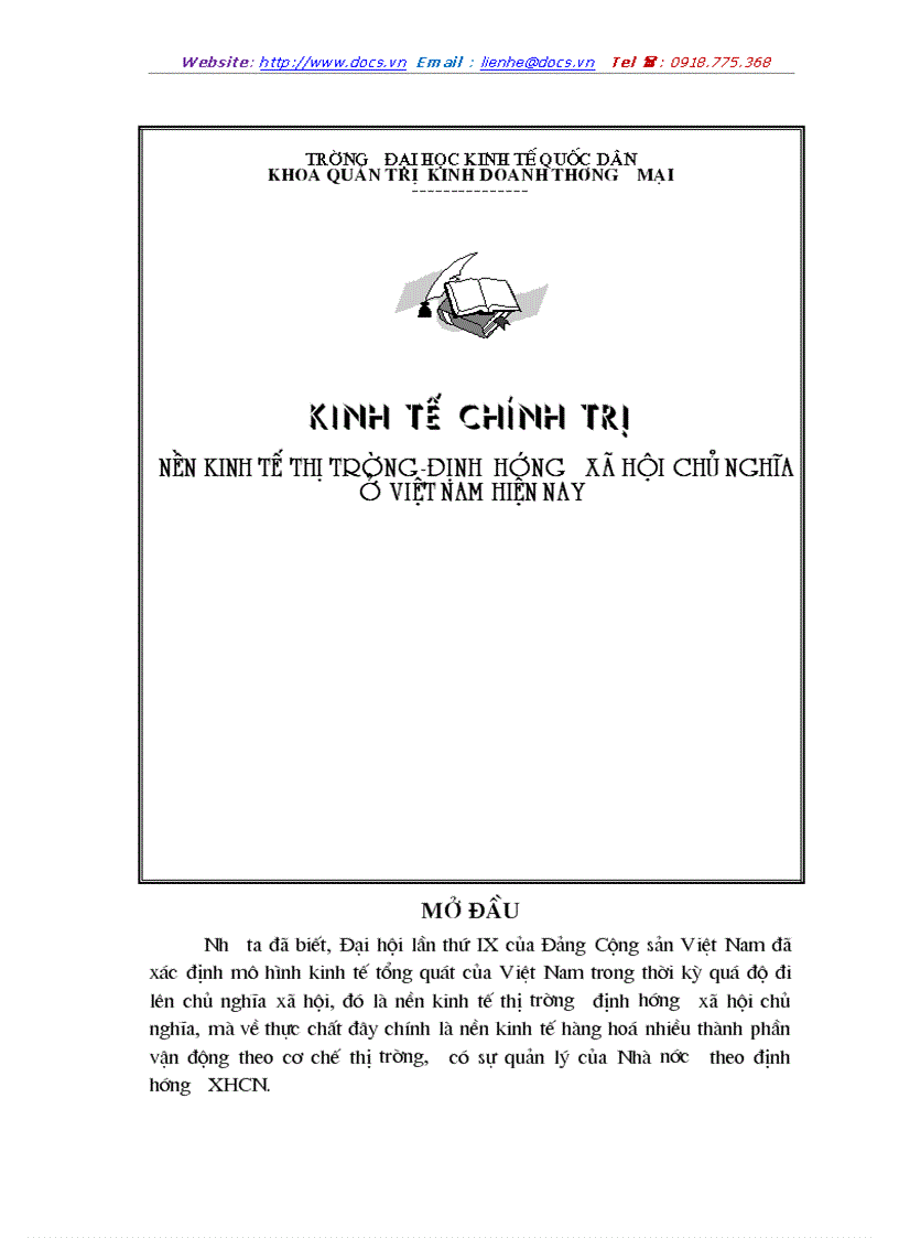 Nền kinh tế thị trường định hướng xã hội chủ nghĩa ở việt nam hiện nay
