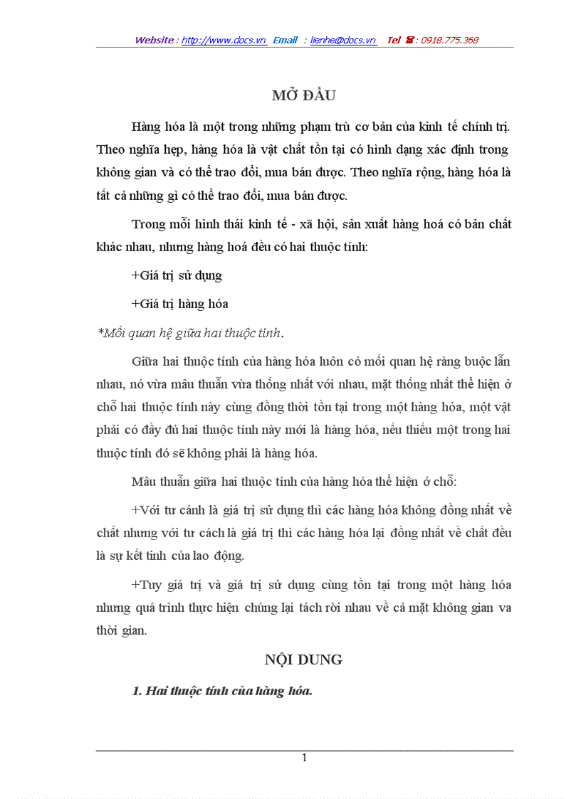 Sản xuất hàng hóa