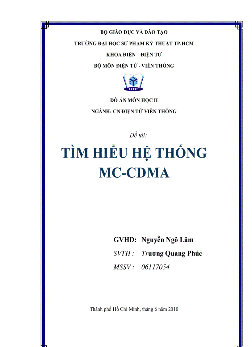 Tìm hiểu hệ thống mc cdma