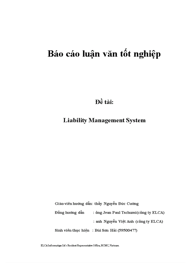 Liability Management System