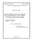 Về một phương pháp tổng hợp hệ điều khiển mờ dùng mạng nơron ứng dụng trong công nghiệp