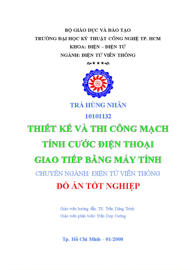 Thiết kế và thi công mạch tính cước điện thoại và giao tiếp bằng máy tính