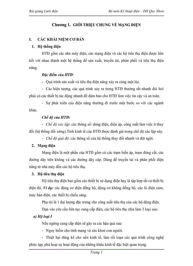 Giáo trình lưới điện