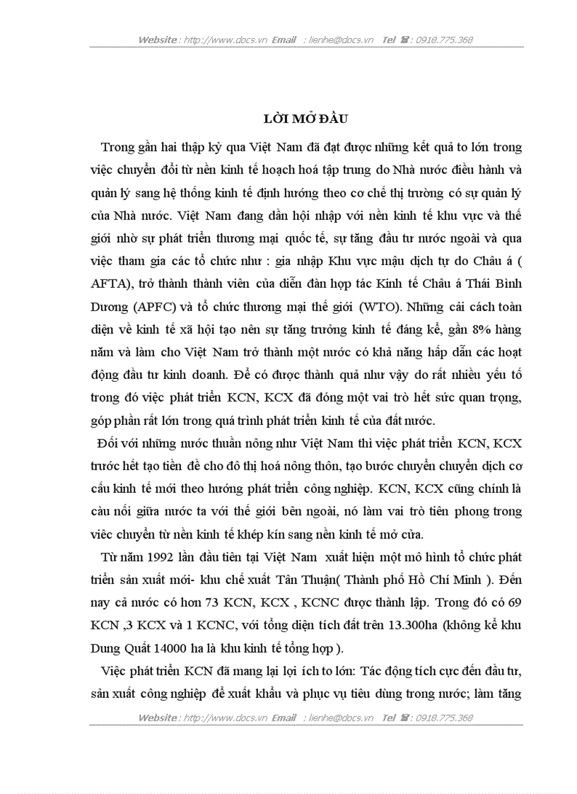Giải pháp nhằm nâng cao chất lượng quy hoạch và quản lý khu công nghiệp khu chế xuất ở việt nam
