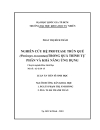 Nghiên cứu hệ Protease trùn quế Perionyx excavatus trong quá trình tự phân và khả năng ứng dụng