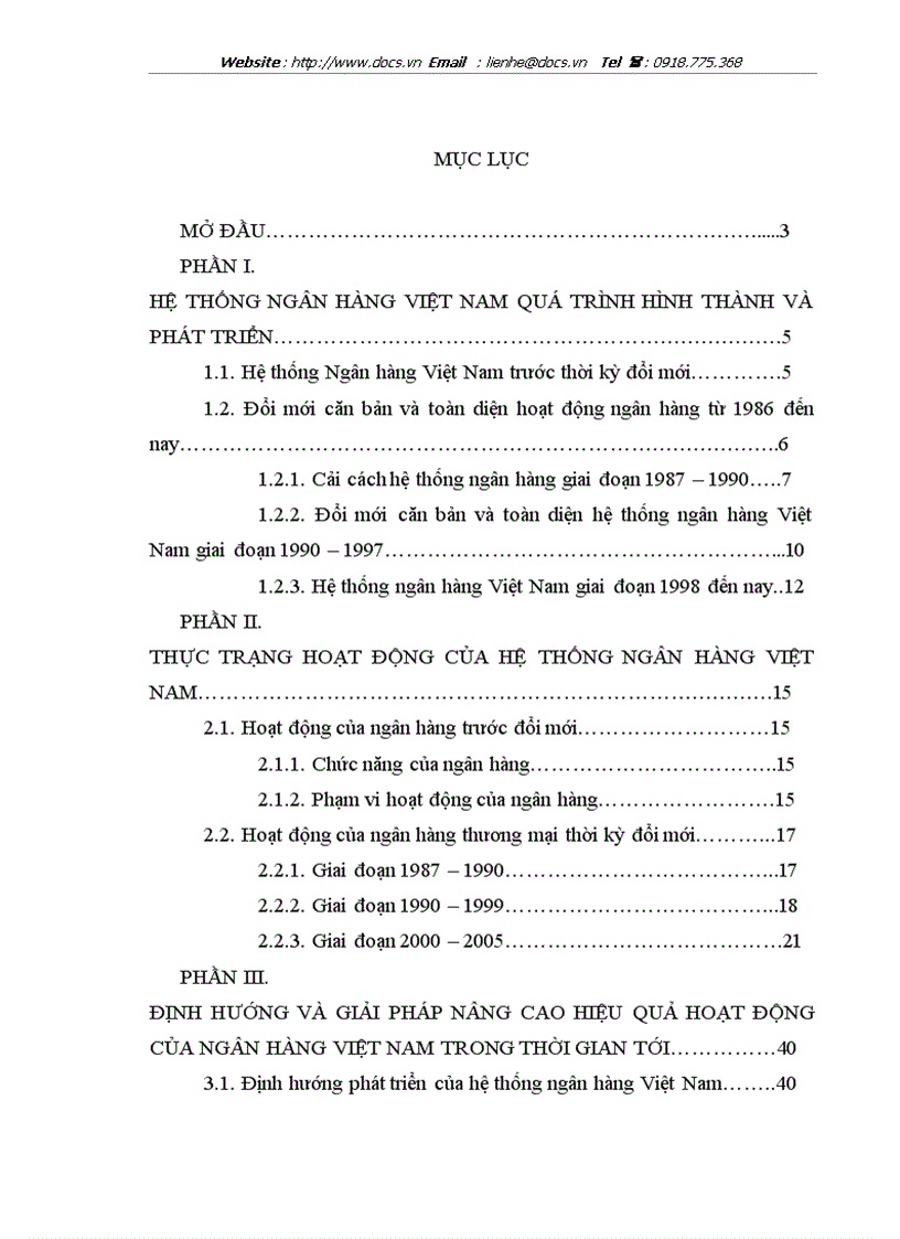 Thực trạng và giải pháp nâng cao hiệu quả hoạt động của các Ngân hàng Thương mại Việt Nam