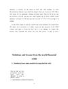 Describe the progress of global financial crisis which was arising in US in 2008 and analyze root causes of this crisis