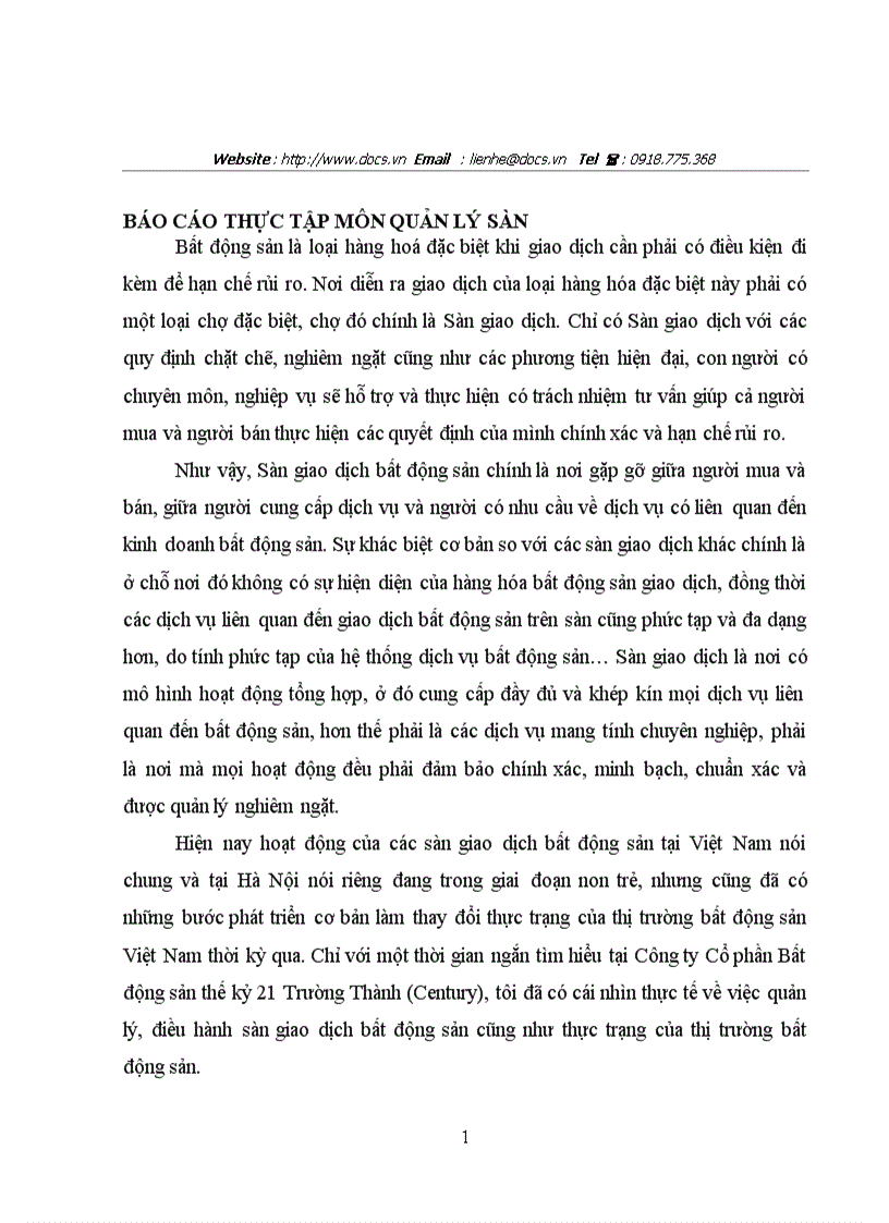 Quản lý sàn