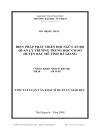 Biện pháp phát triển đội ngũ Cán bộ quản lý trường Trung học cơ sở huyện Bắc Mê tỉnh Hà Giang