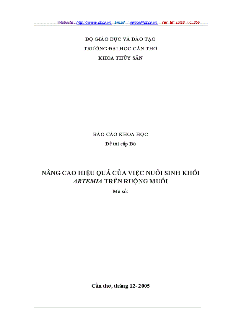 Nâng cao hiệu quả của việc nuôi sinh khối artemia trên ruộng muối