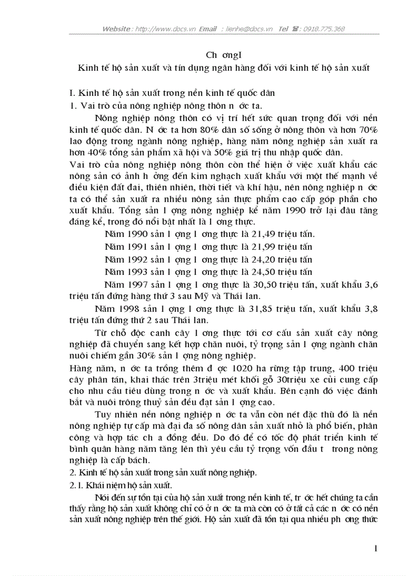Thực trạng huy động sử dụng vốn tín dụng ngân hàng để phát triển kinh tế hộ sản xuất ở huyện Thanh Trì