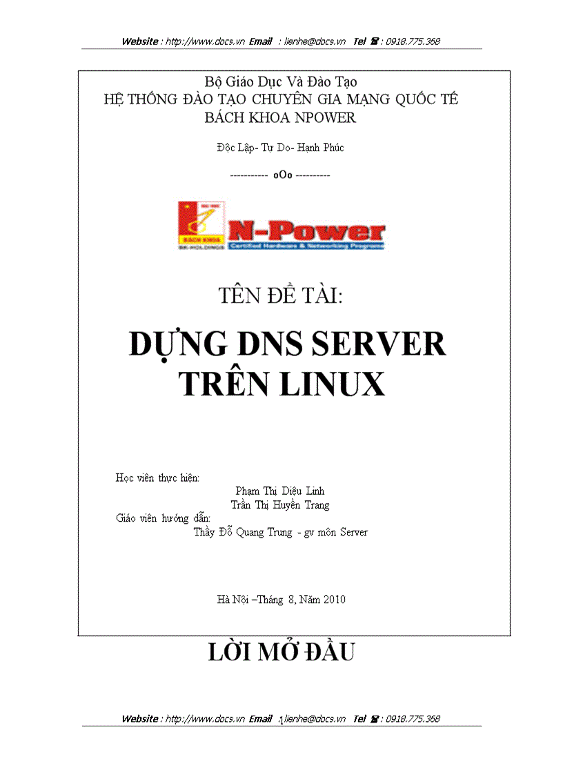 Dựng DNS Server Trên Linux