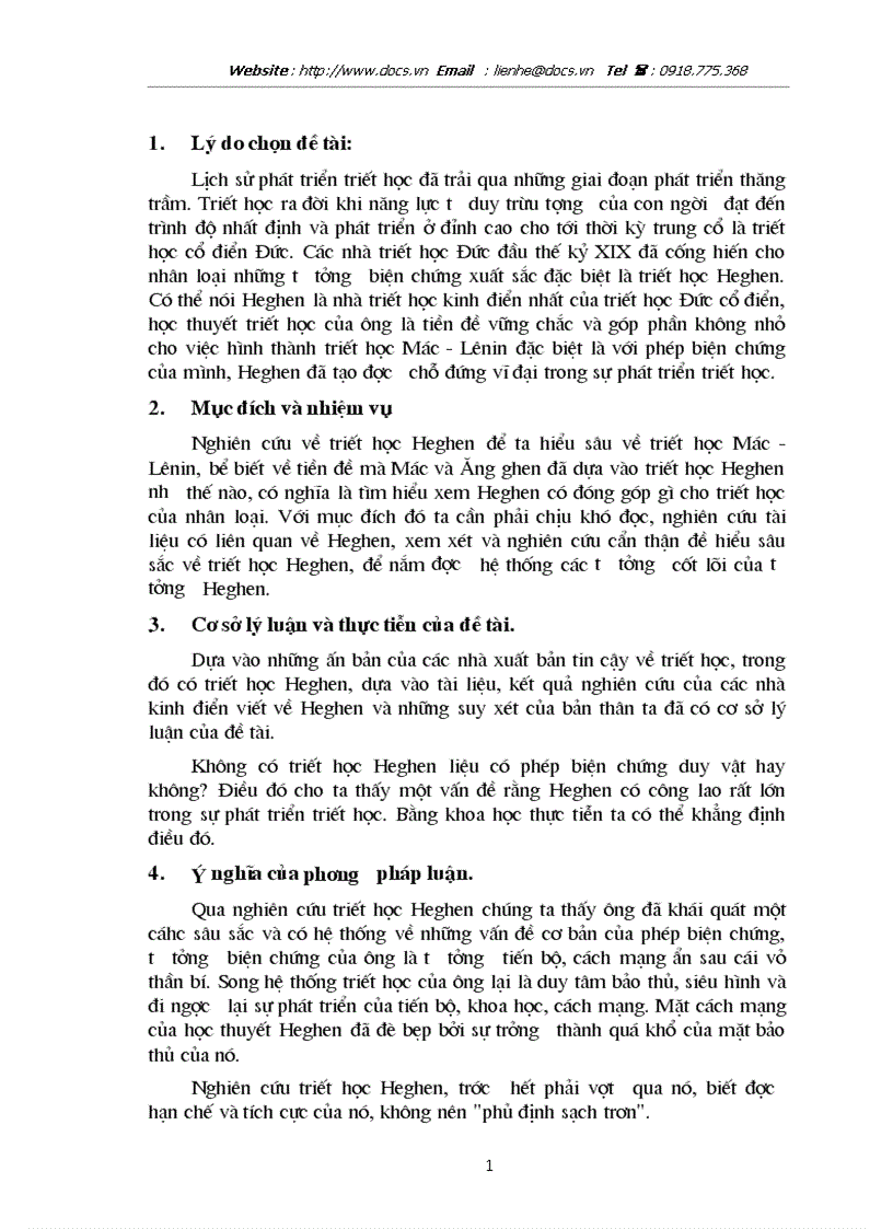 Nghiên cứu về triết học Heghen