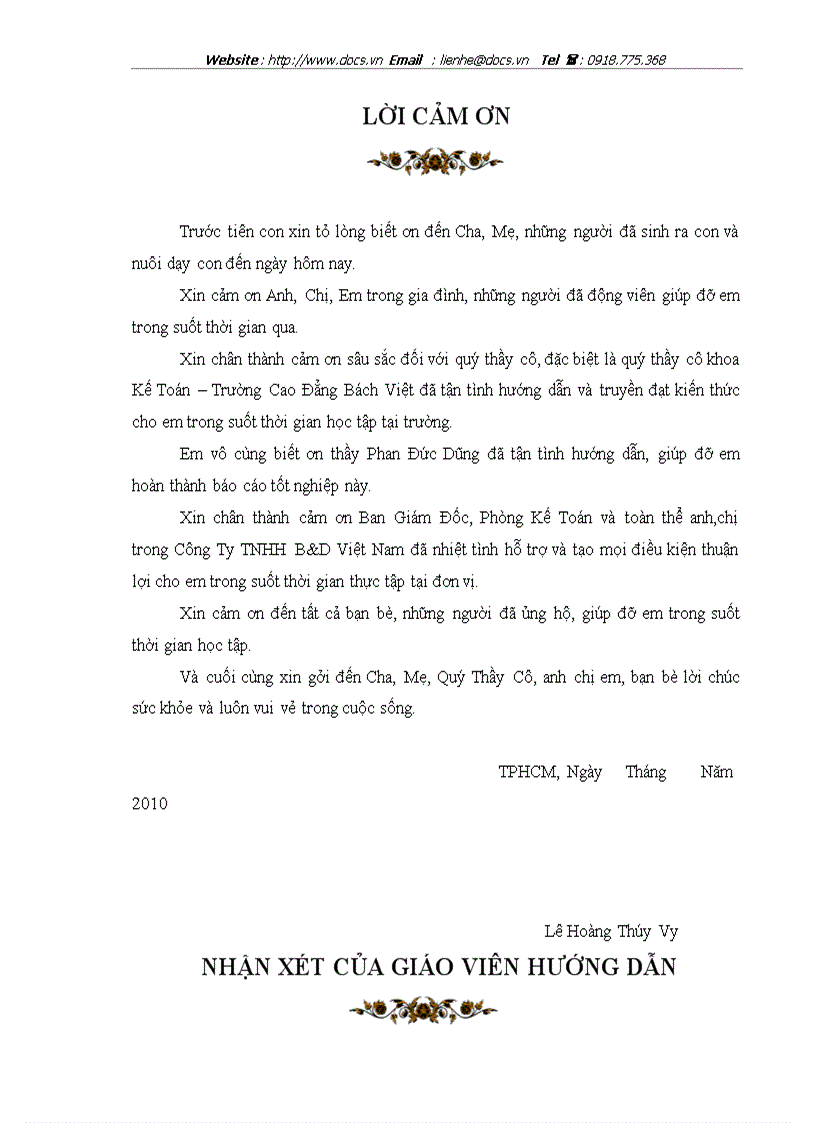 Thực trạng về công tác lưu chuyển hàng hóa tại công ty tnhh b d việt nam