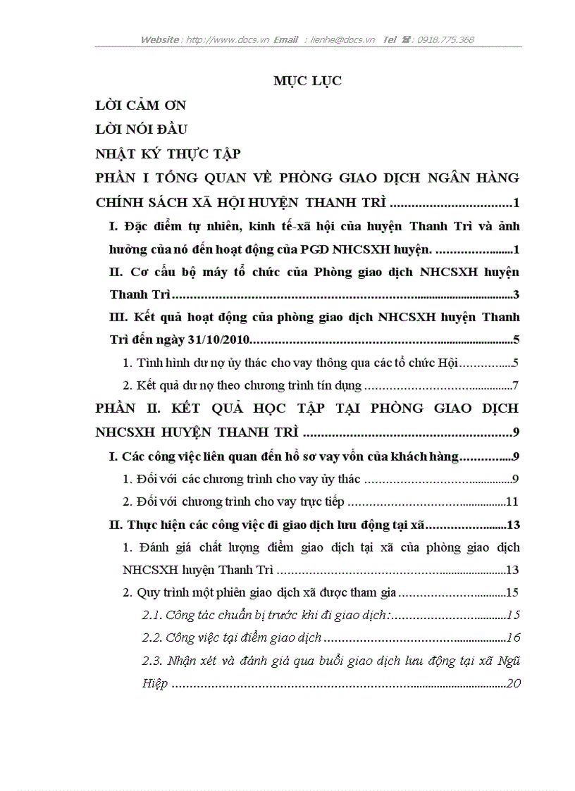 Nâng cao hiệu quả hoạt động tại Phòng giao dịch NHCSXH huyện Thanh Trì