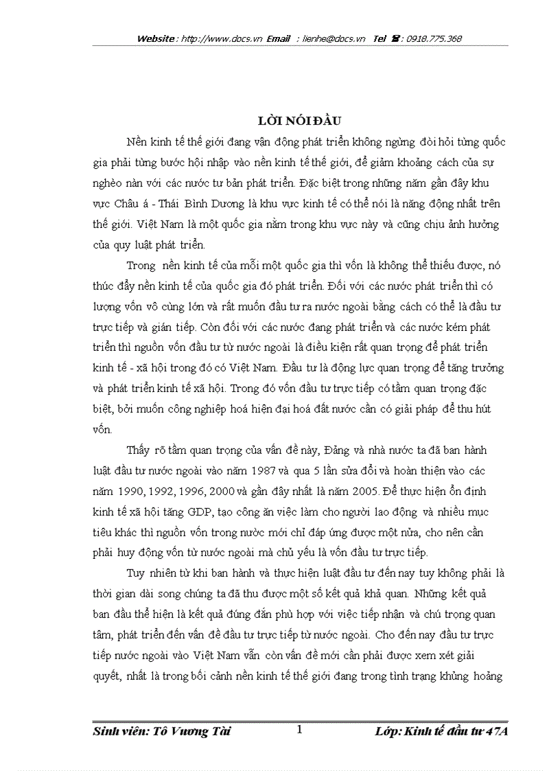 Thu hút vốn FDI theo vùng kinh tế ở Việt Nam