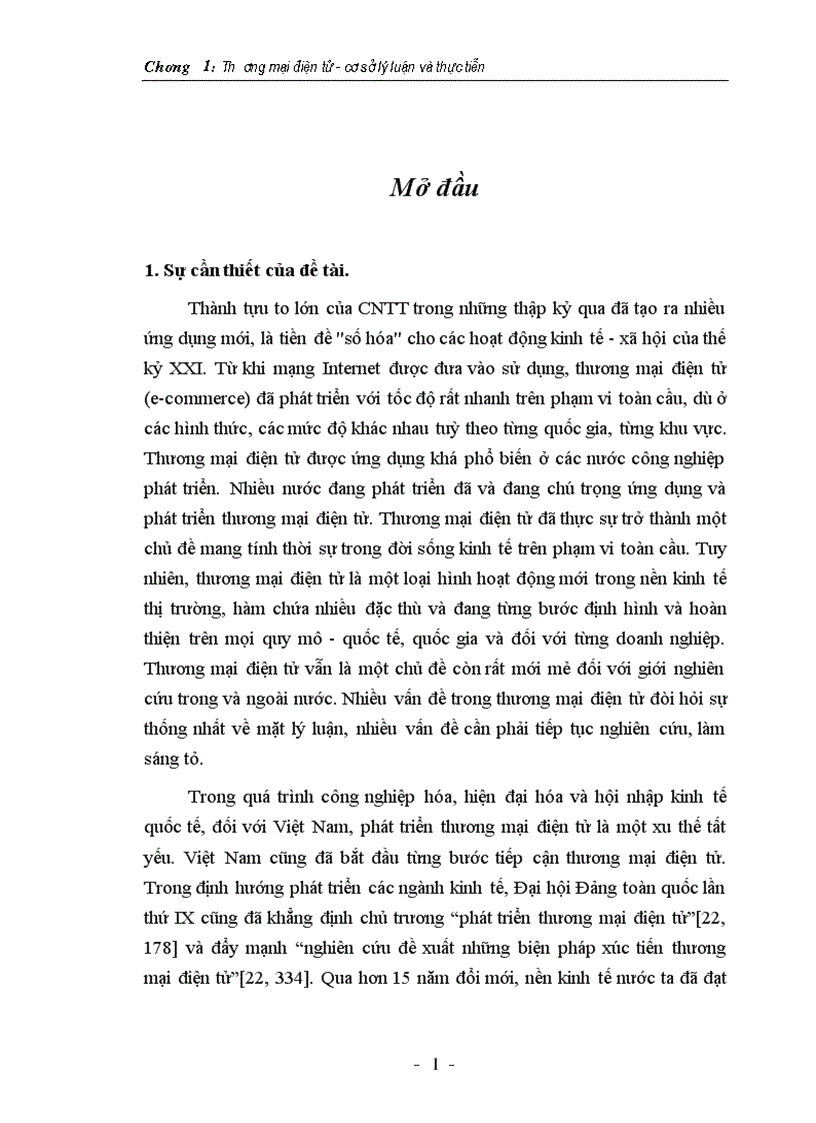 Một số kiến nghị nhằm đẩy mạnh sự phát triển thương mại điện tử ở việt nam