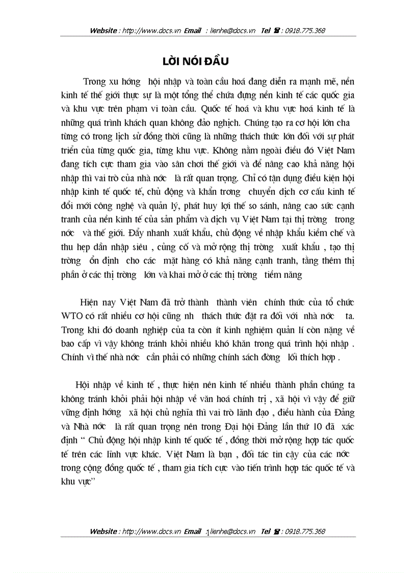 Nâng cao vai trò và hiệu lực quản lý kinh tế của nhà nước trong điều kiện hội nhập kinh tế quốc tế của Việt Nam