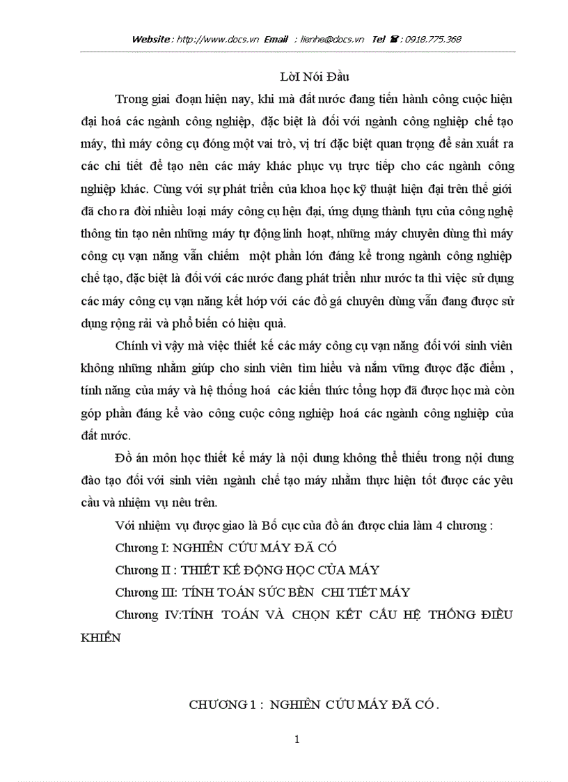 Thiết kế các máy công cụ vạn năng