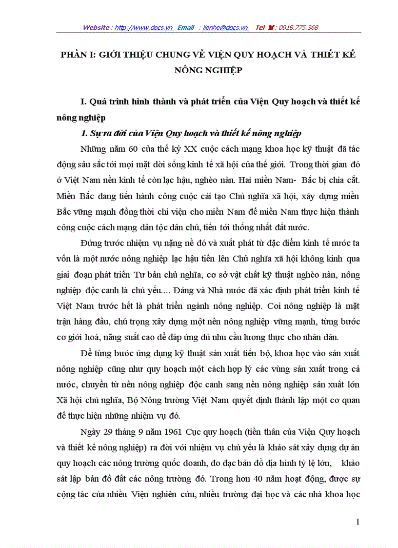 Định hướng và giải pháp phát triển của viện quy hoạch và thiết kế nông nghiệp trong tương lai