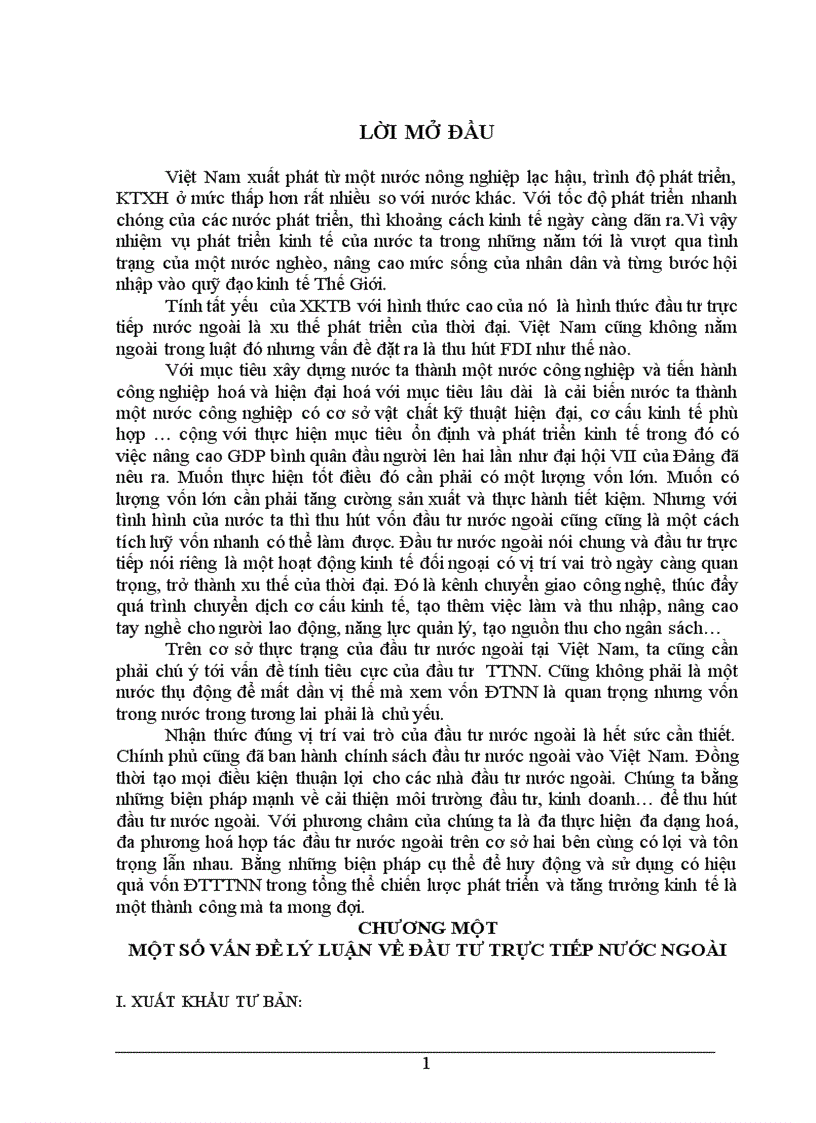 Giải pháp thúc đẩy hoạt động đầu tư trực tiếp nước ngoài theo hướng phục vụ tốt hơn công cuộc cnh hđh của đất nước