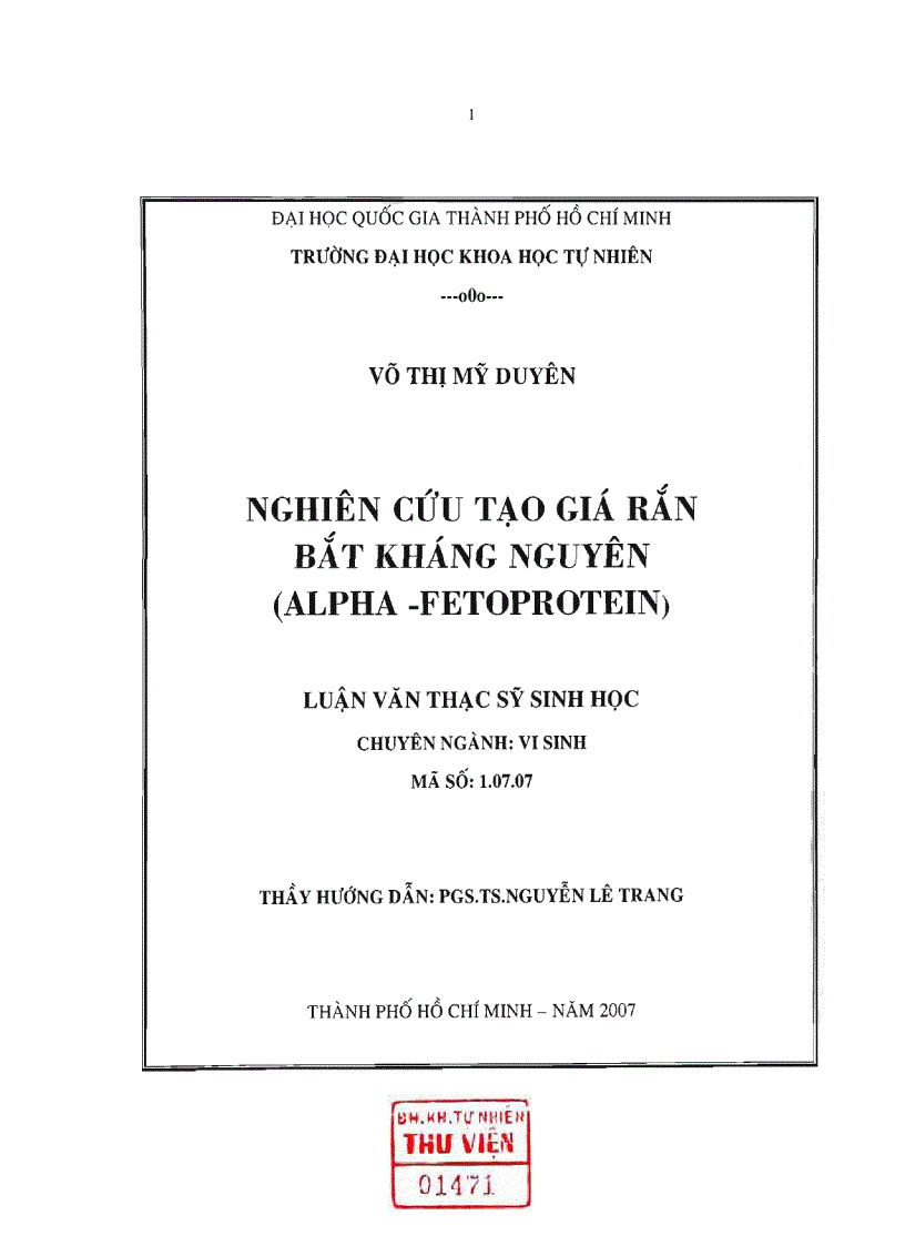 Nghiên cứu tạo giá rắn bắt kháng nguyên alpha fetoprotein