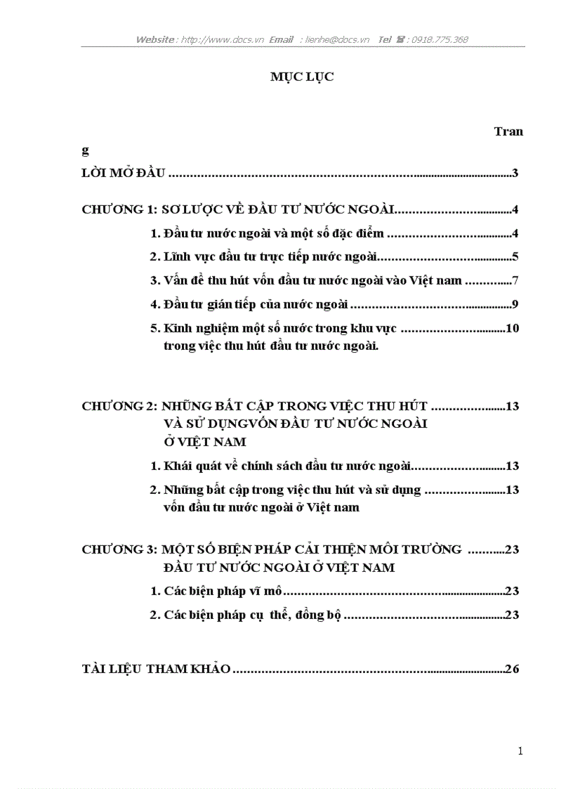 Những bất cập trong thu hút đầu tư nước ngoài tại việt nam trong quá trình gia nhập wto