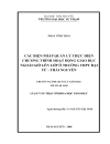 Các biện pháp quản lý thực hiện chương trình hoạt động giáo dục ngoài giờ lên lớp ở trường THPT Đại Từ Thái Nguyên