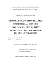Khảo sát thành phần hóa học cao eter dầu hỏa của hoa cây sơn cúc ba thùy Wedelia trilobata l hitch họ cúc asteraceae