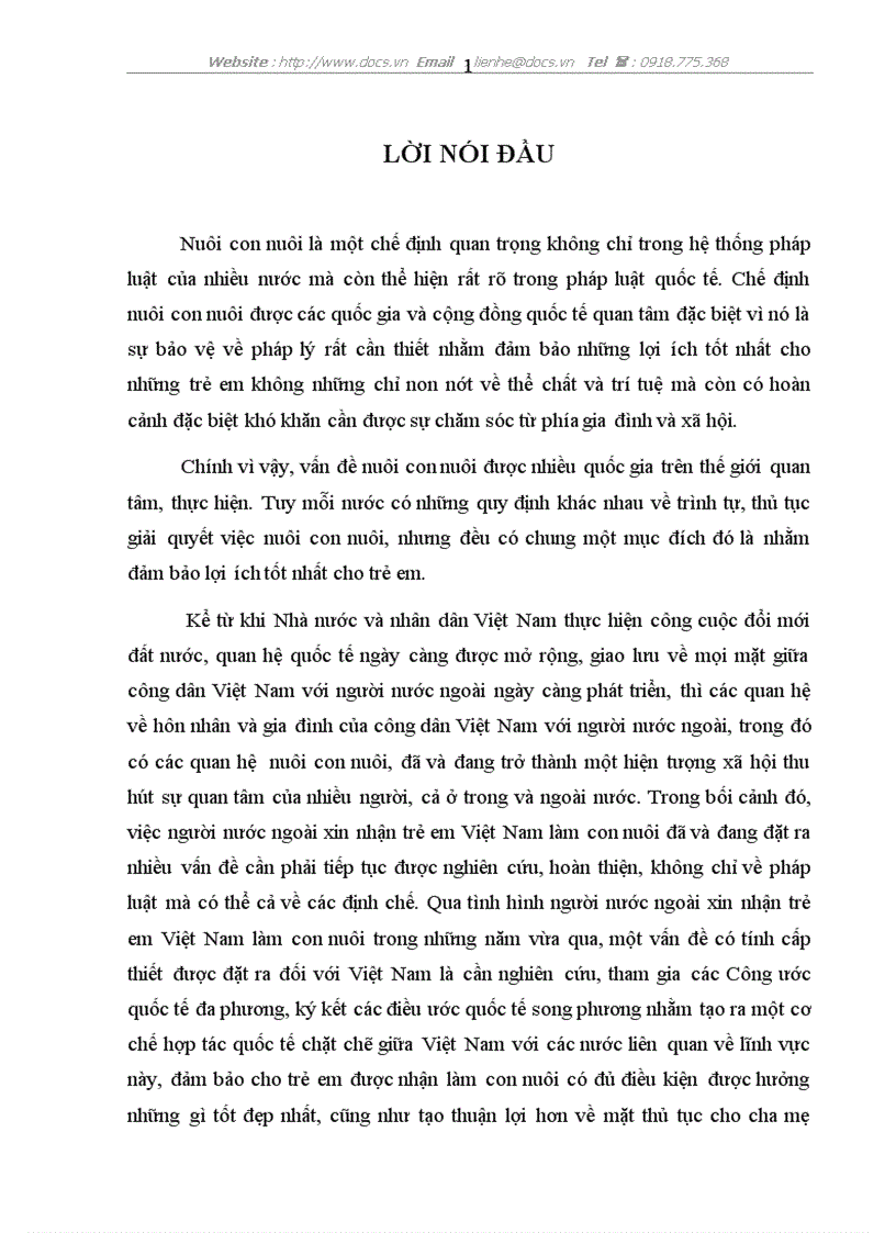 Nuôi con nuôi có yếu tố nước ngoài theo pháp luật Việt Nam và Công ước La Hay 1993 về bảo vệ trẻ em và hợp tác trong lĩnh vực nuôi con nuôi giữa các
