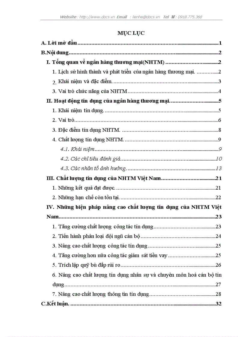 Nâng cao chất lượng tín dụng của Ngân hàng Thương mại