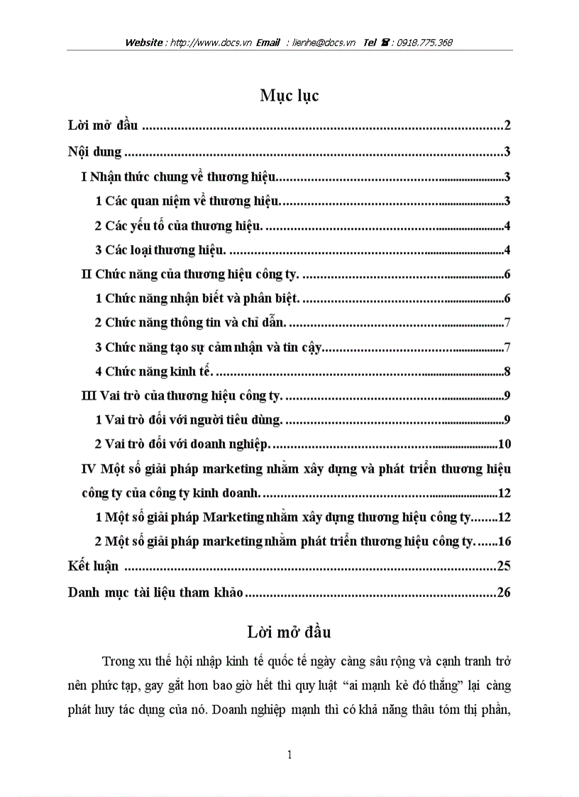 Giải pháp nhằm phát triển thương hiệu công ty