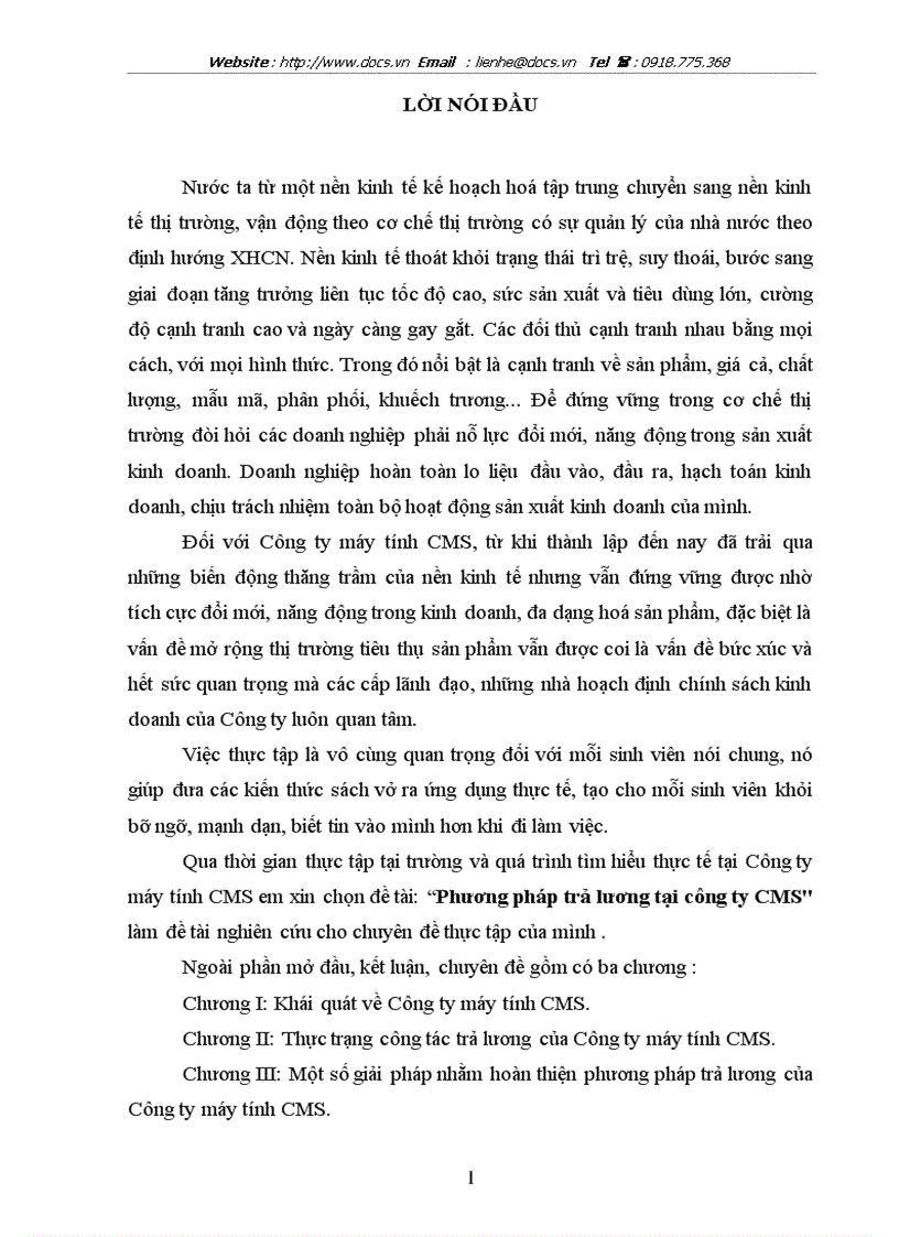 Phương pháp trả lương tại công ty CMS