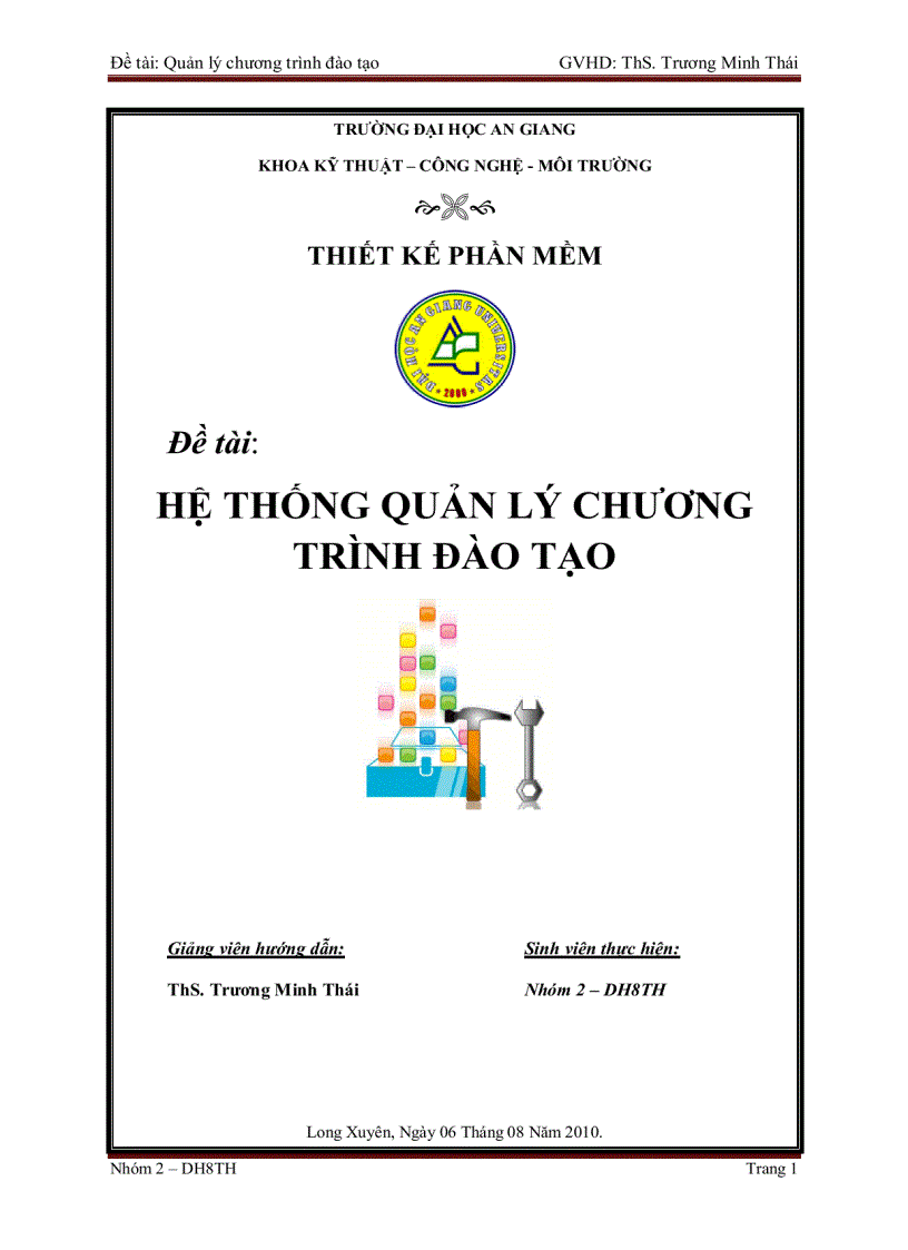 Hệ thống quản lý chương trình đào tạo