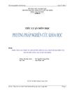 Phương pháp nghiên cứu khoa học Phân tích các nhân tố ảnh hưởng đến sự lựa chọn xe đạp điện của người tiêu dùng tại tp hồ chí minh