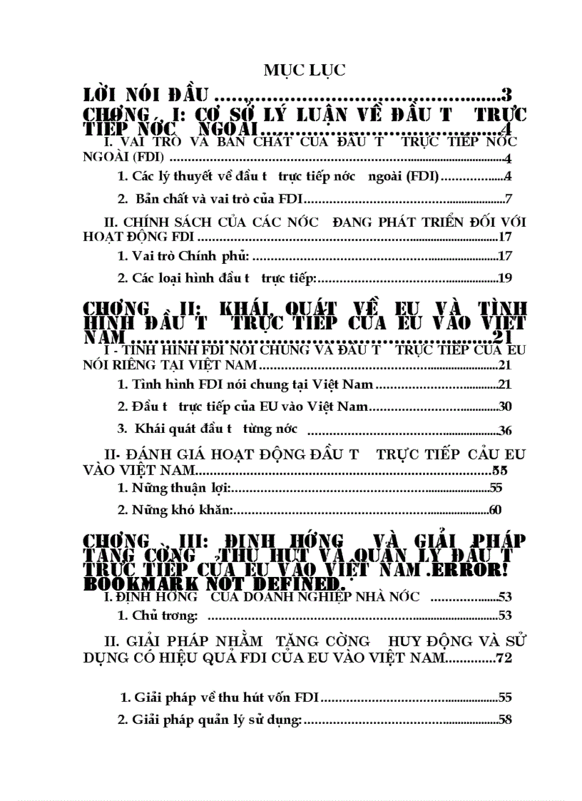 Định hướng và giải pháp tăng cường thu hút và quản lý đầu tư trực tiếp của eu vào việt nam