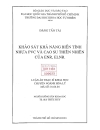 Khảo sát khả năng biến tính nhựa pvc và cao su thiên nhiên của enr elnr