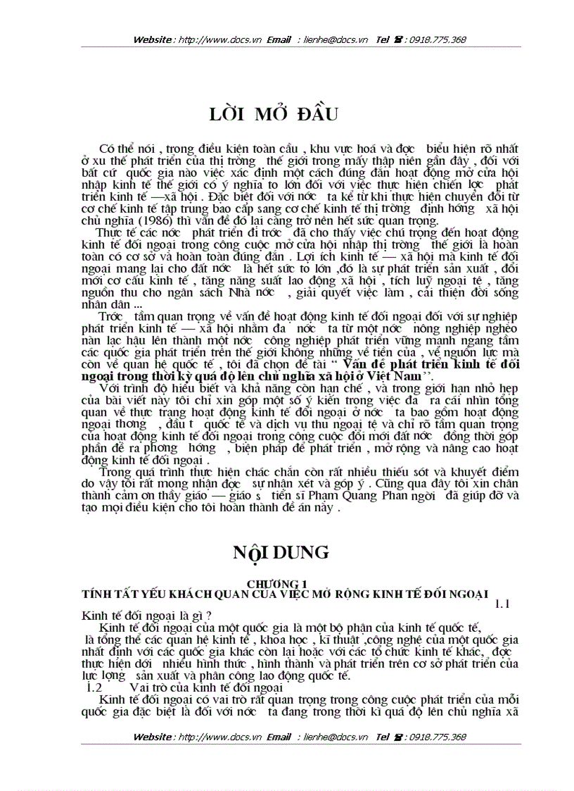 Vấn đề phát triển kinh tế đối ngoại trong thời kỳ quá độ lên chủ nghĩa xã hội ở Việt Nam