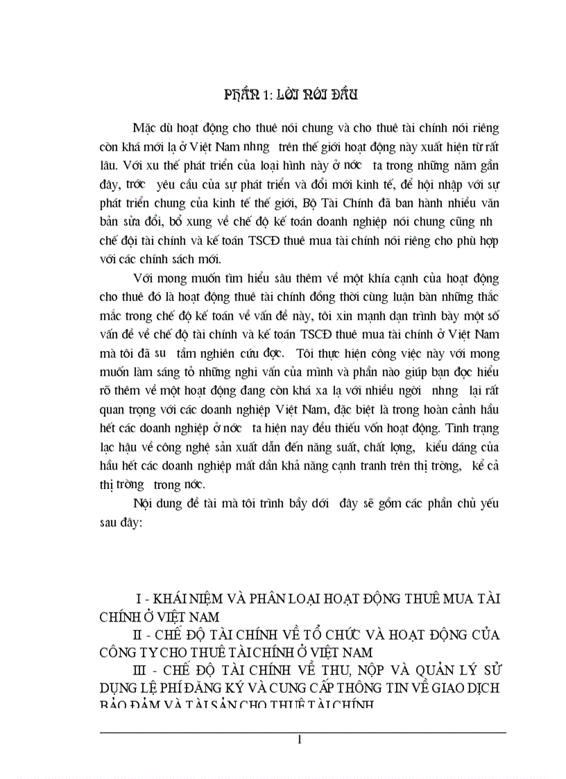 THựC TRạNG HOạT ĐộNG THUÊ MUA tài chính CHế Độ tài chính kế toán THUÊ MUA tài chính Và PHƯƠNG HƯớNG HOàN THIệN