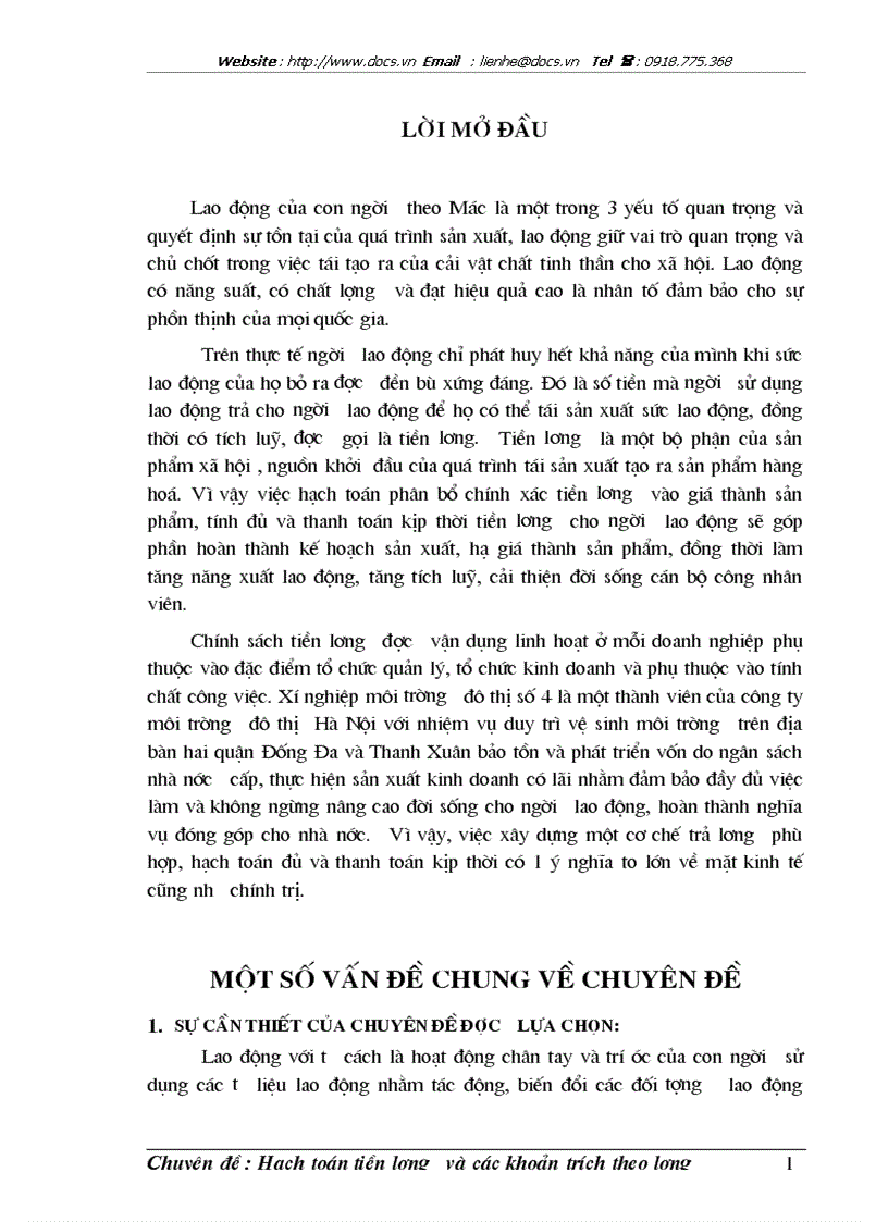 Cơ sở lý luận chung về kế toán tiền lương và các khoản trích theo lương ở trong các doanh nghiệp