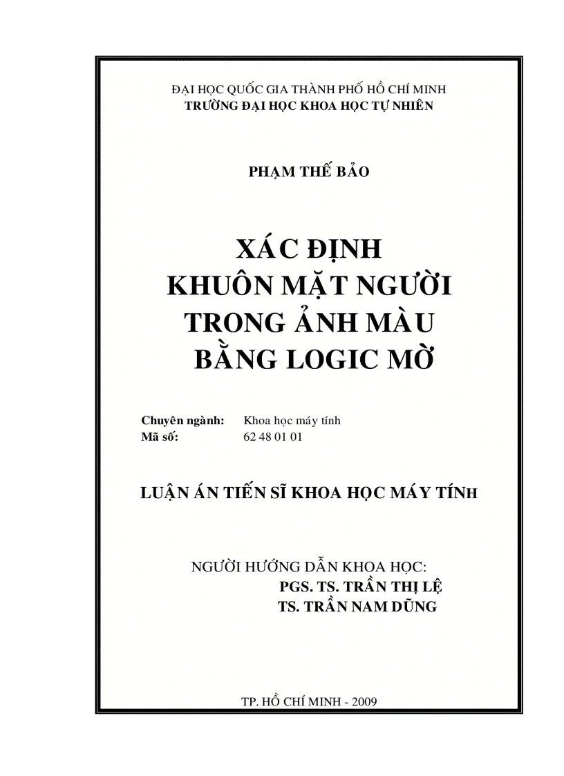 Xác định khuôn mặt người trong ảnh màu bằng logic mờ