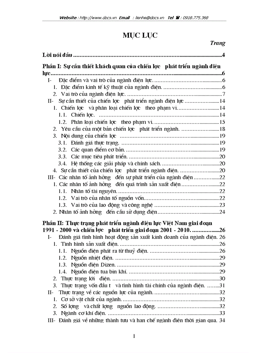 Một số giải pháp thực hiện chiến lược phát triển ngành Điện lực giai đoạn 2001 2010