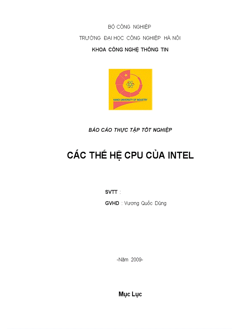 Ca c thê hê CPU cu a Intel