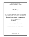 Các phương tiện giao tiếp phi ngôn ngữ được sử dụng trong một số tiểu thuyết và truyện ngắn Việt Nam hiện đại